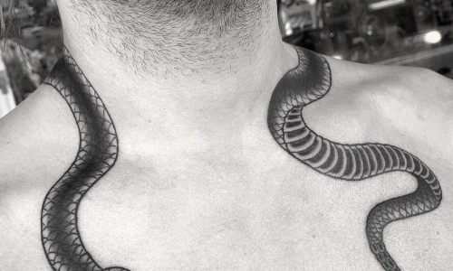 Traditional Snake Around the Neck