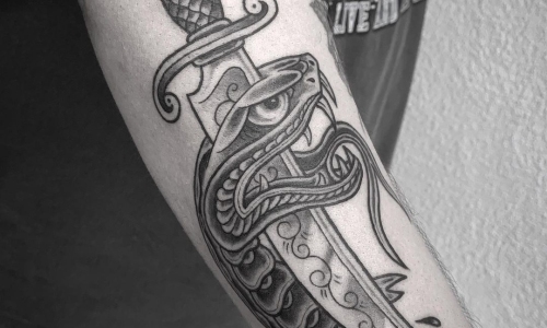 Traditional Snake and Dagger