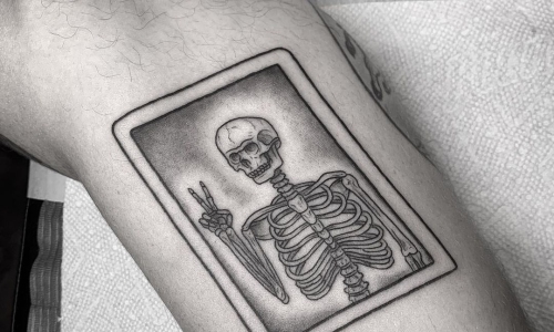 Skeleton on Tarot Card