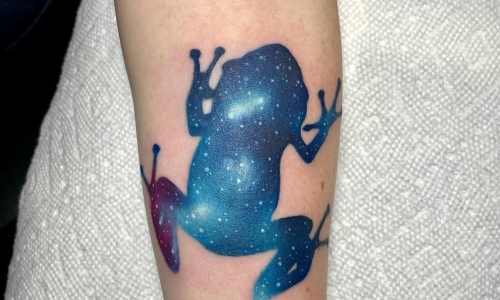 Watercolor Space Frog