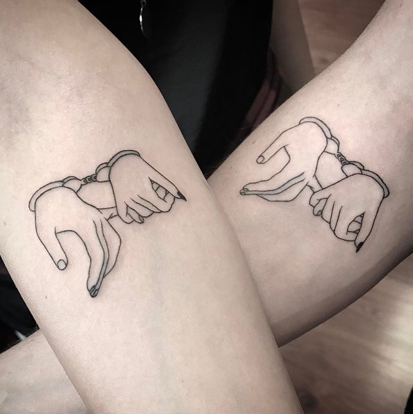 The Honorable Society_west hollywood_minimalist tattoo_couples tattoo