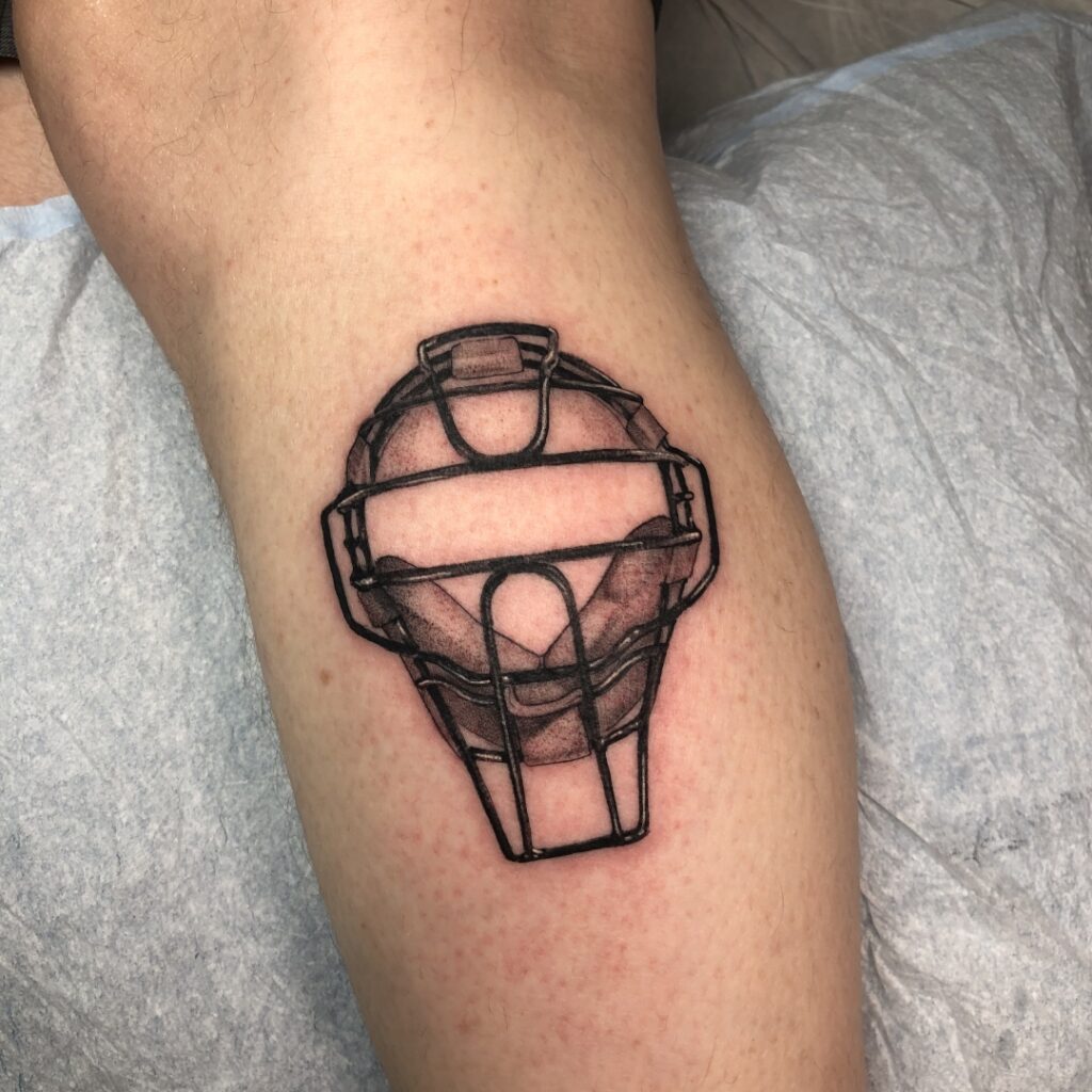 The Honorable Society_west hollywood_realistic_football mask tattoo