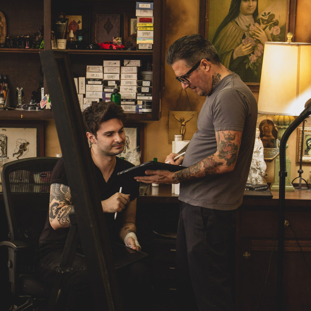 the best tattoo shop west hollywood at work
