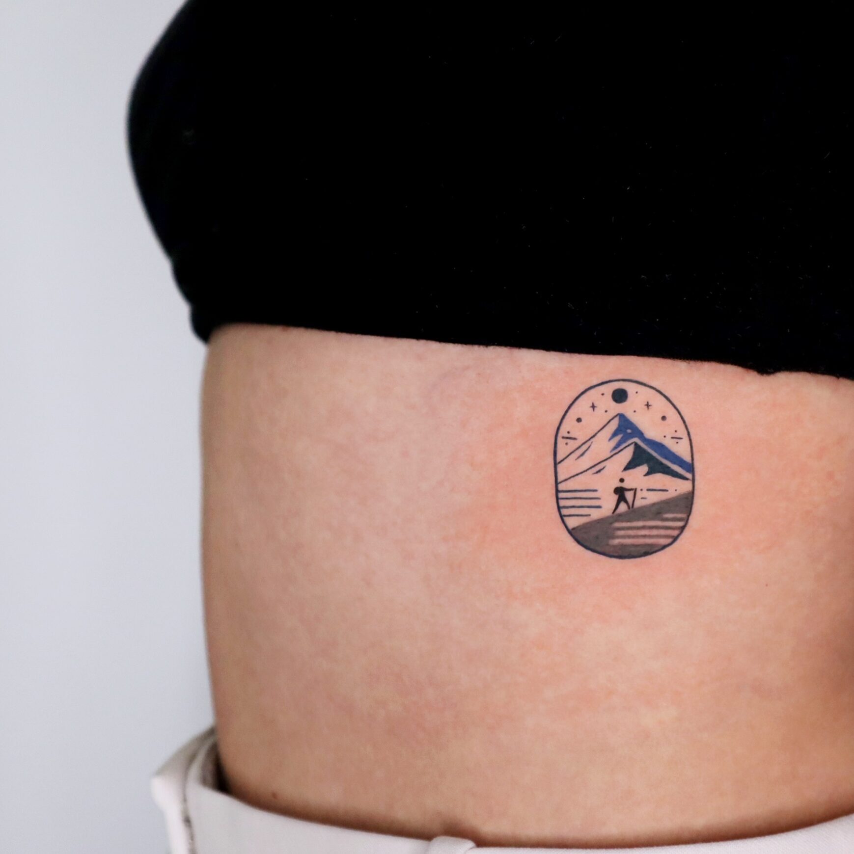 hiking tattoo, outdoors tattoo, delicate tattoo ideas